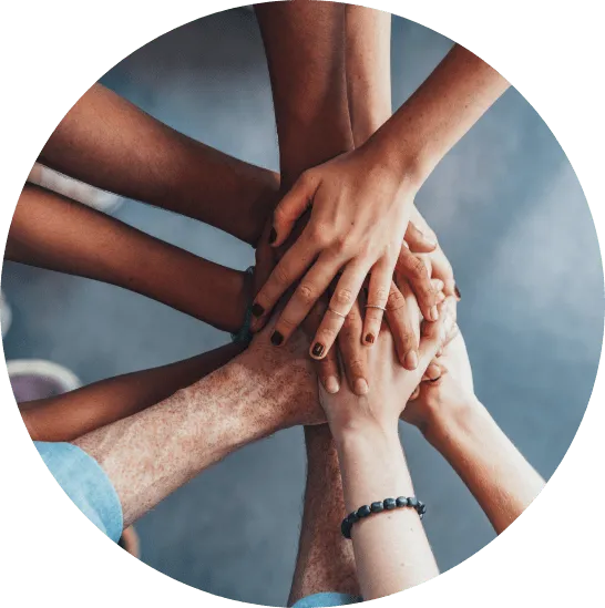 Tidal Accounting | a group of hands coming together